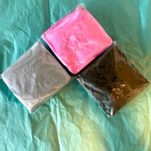 3 New Reusable Shower Caps with Elastic